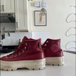 Red/ Pink Gortex x Converse chuck Taylor Boots